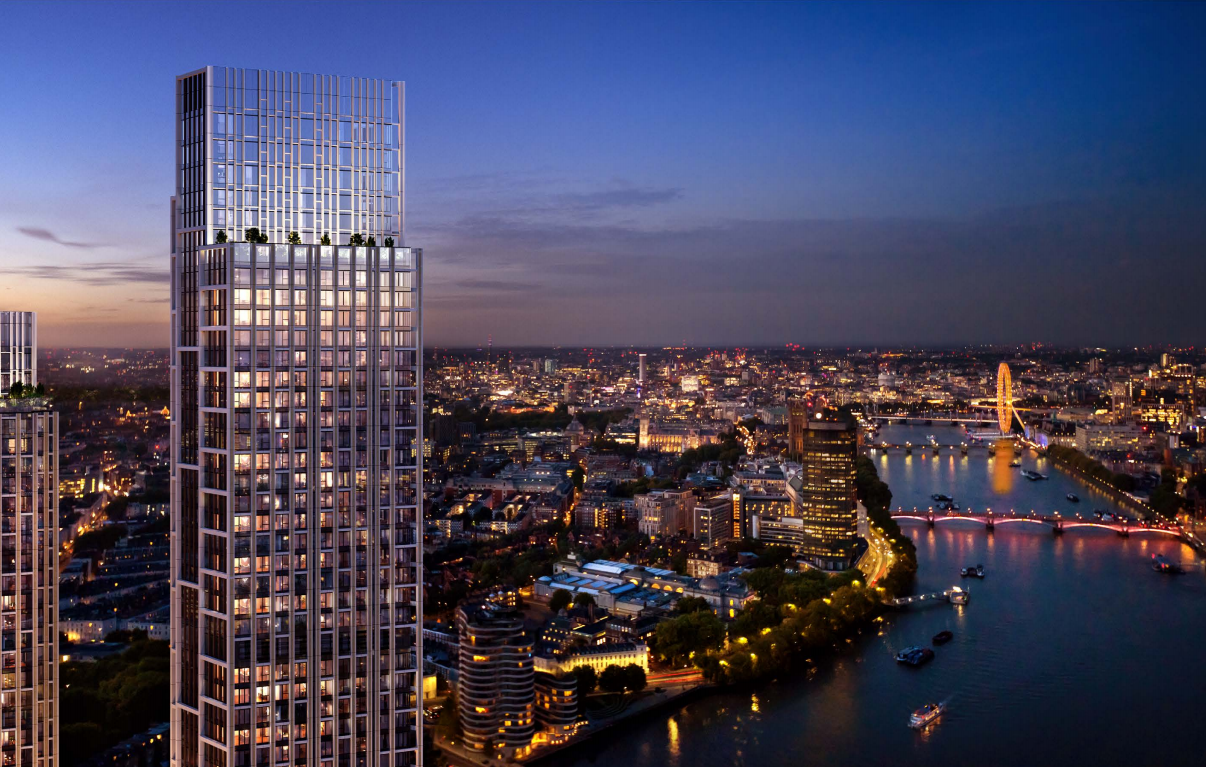 伦敦Nine Elms•2房•River Park Tower 外立面
